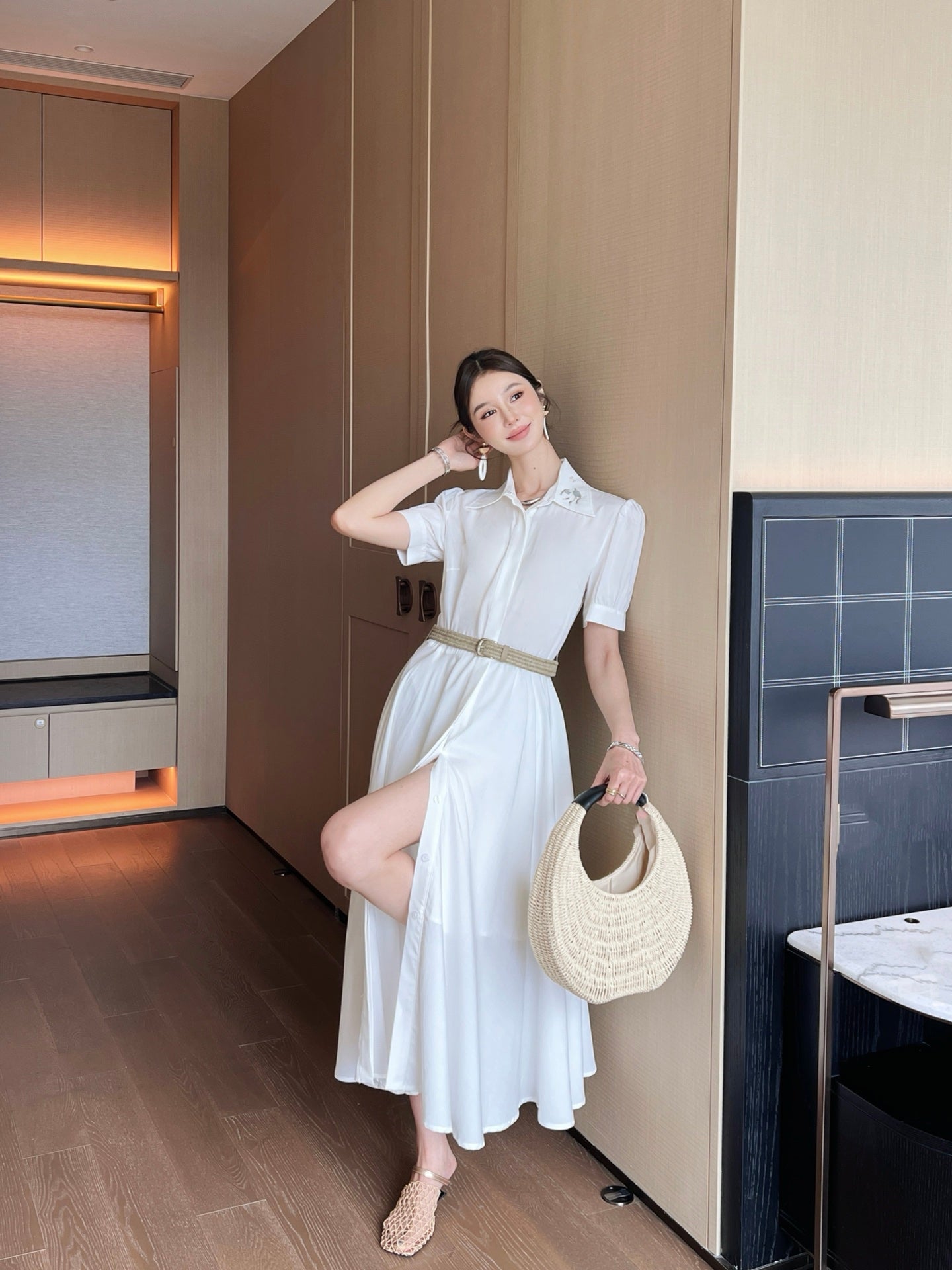 Chan 25ss embroidered dress