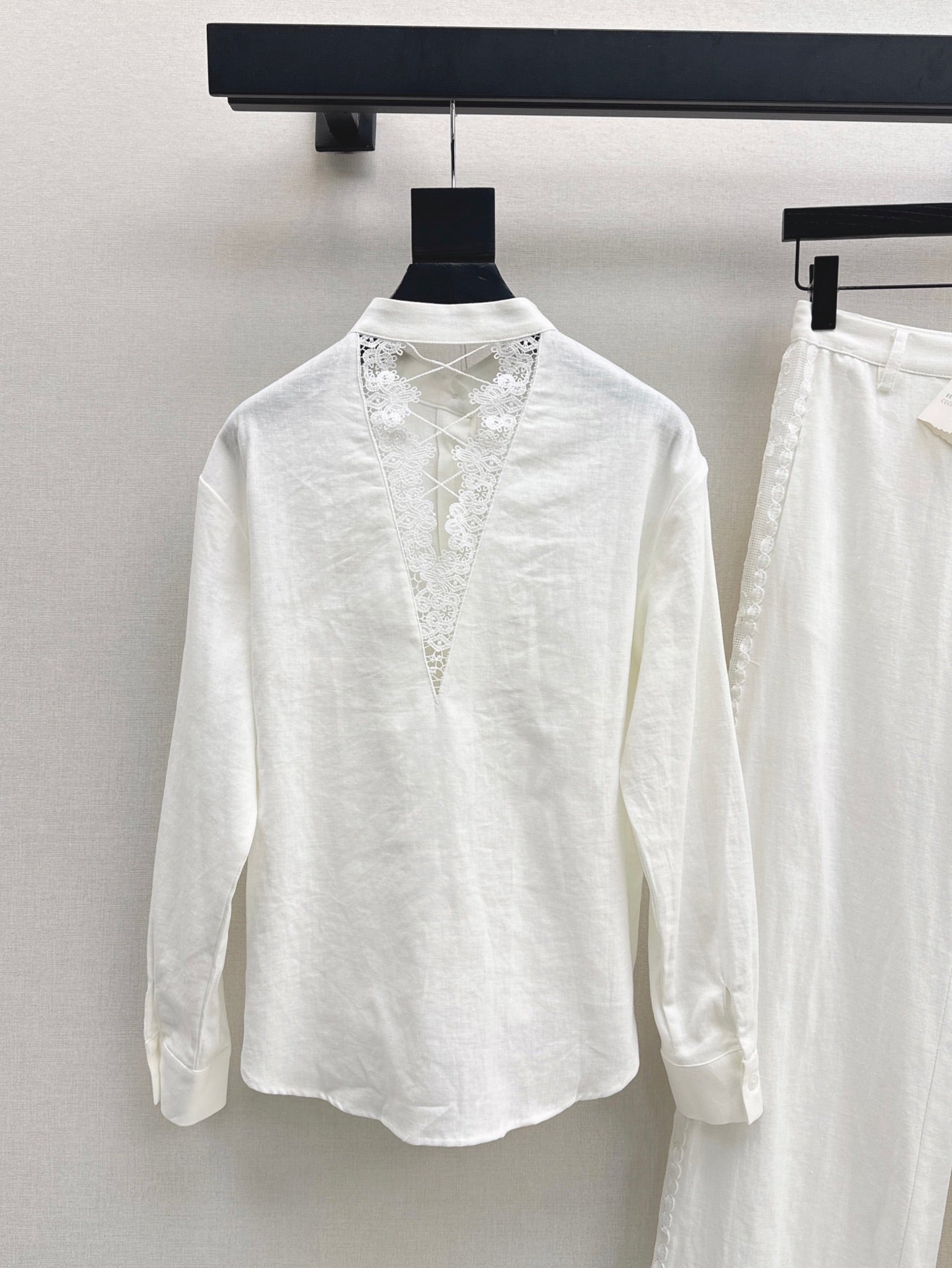 Brune 25ss lace linen shirt