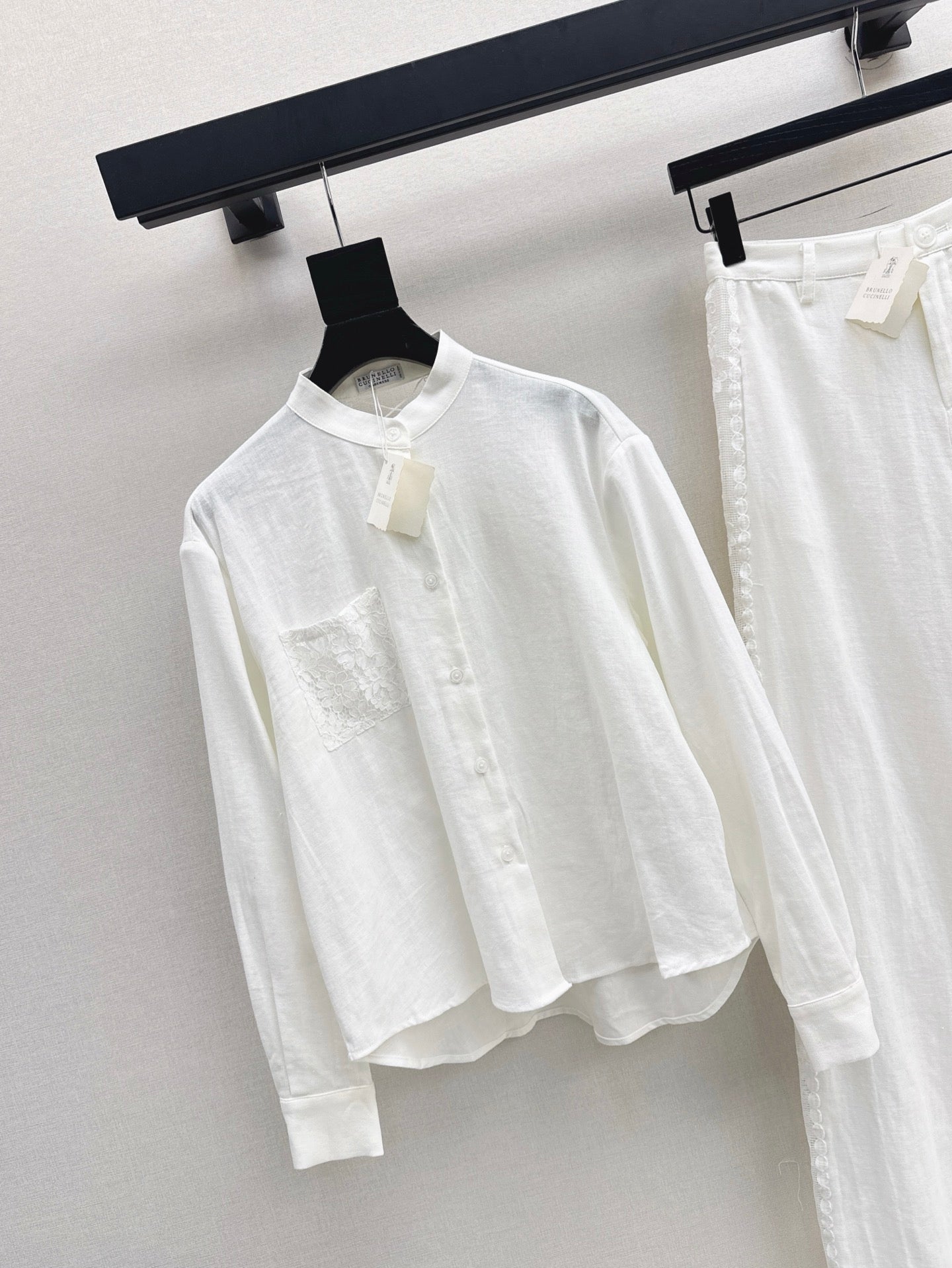 Brune 25ss lace linen shirt