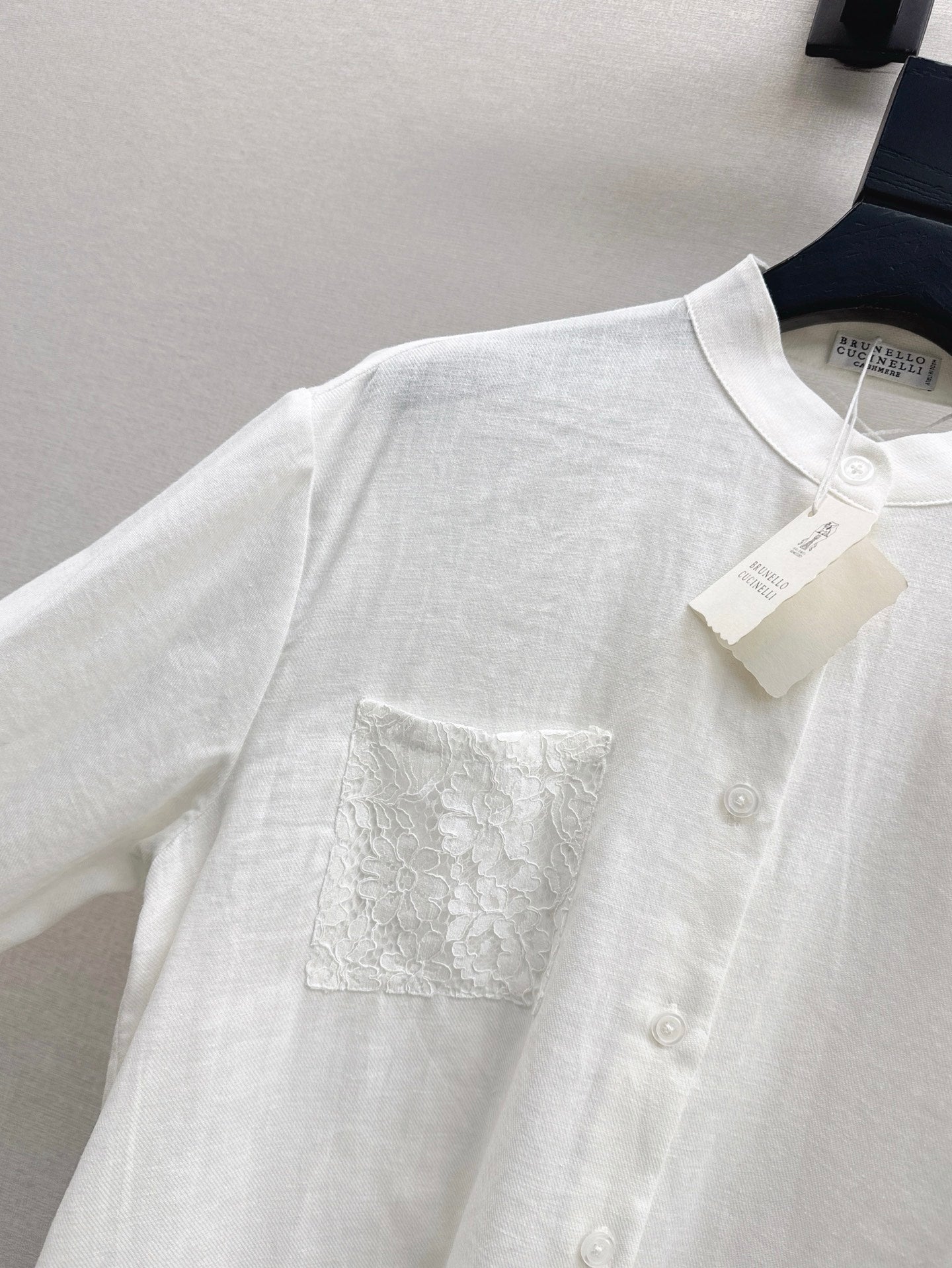 Brune 25ss lace linen shirt