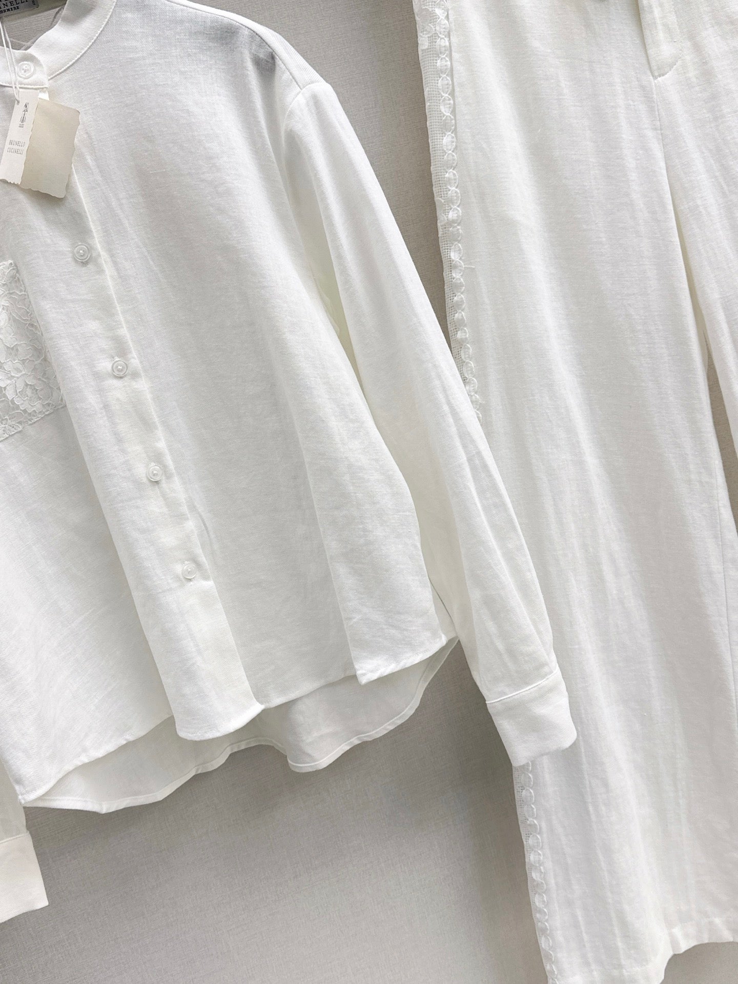 Brune 25ss lace linen shirt