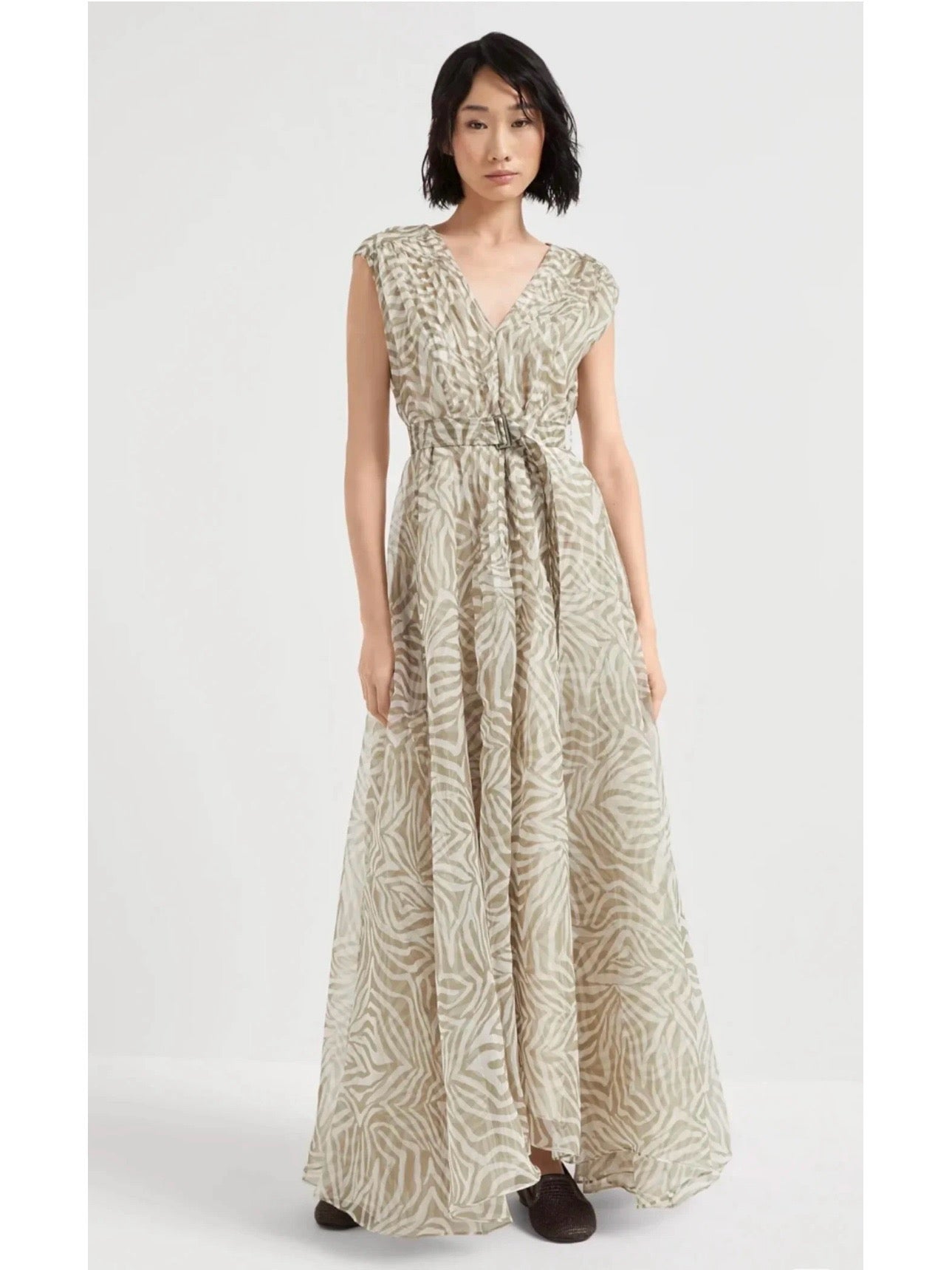 Brune 25ss Silk sleeveless dress