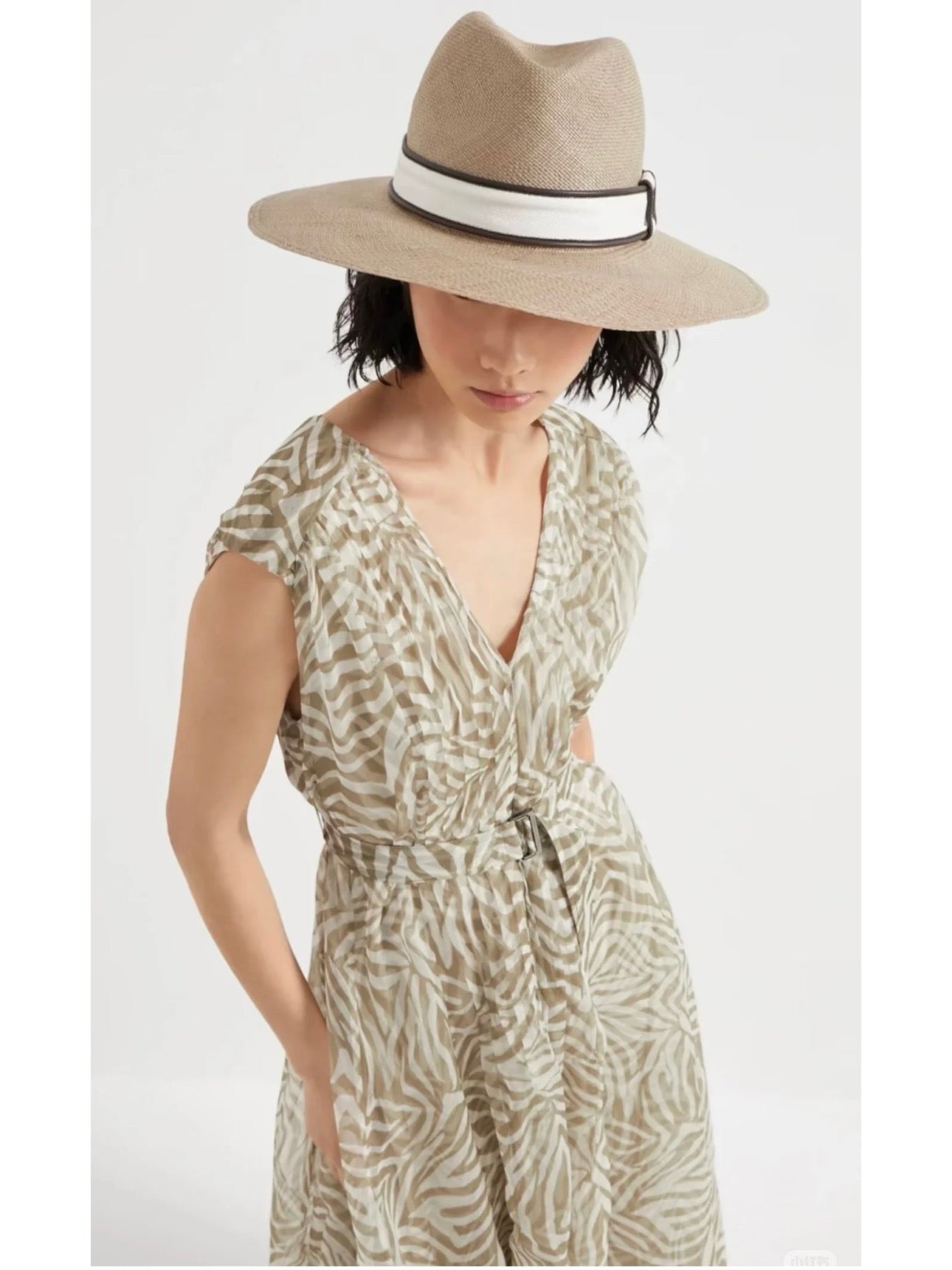 Brune 25ss Silk sleeveless dress