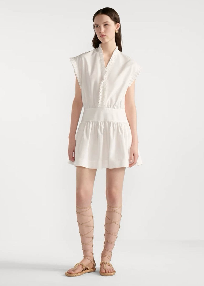 CD 25ss ruffle sleeveless dress
