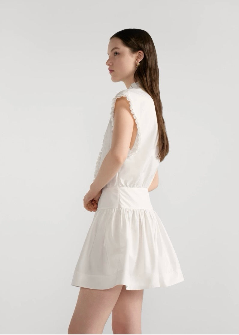 CD 25ss ruffle sleeveless dress
