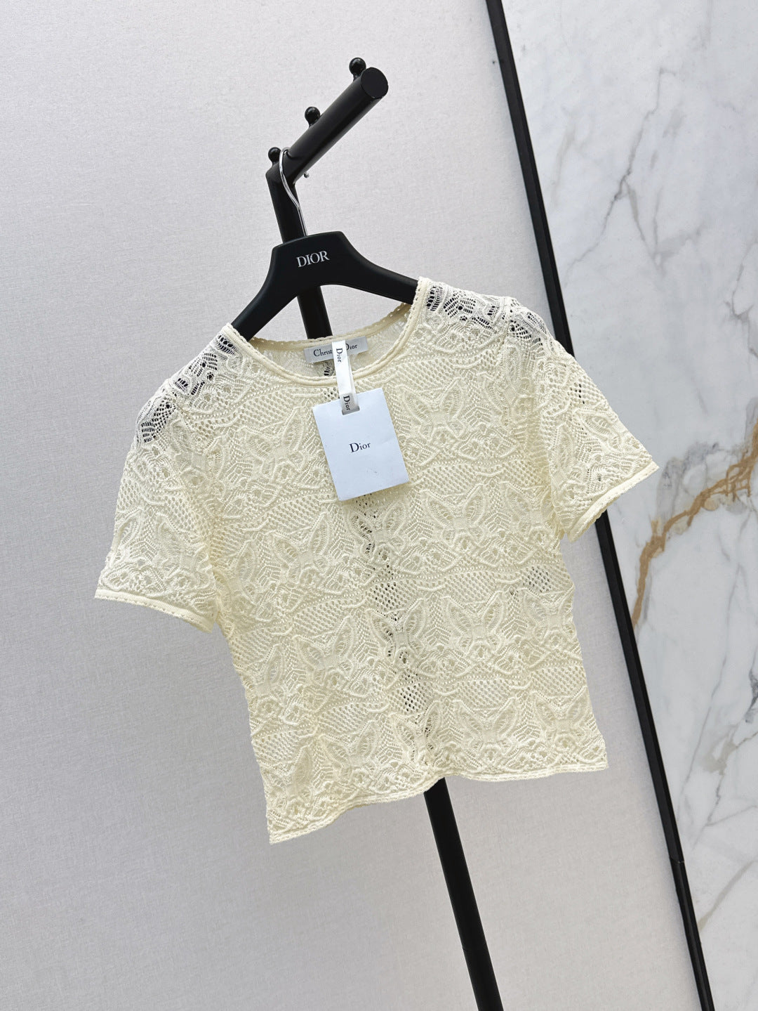 CD 25ss knit hollow shirt