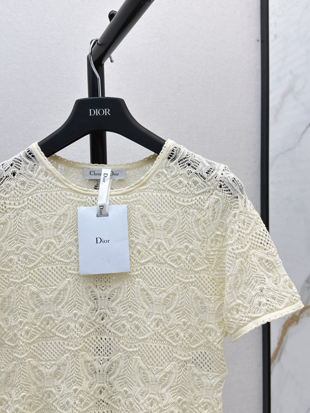 CD 25ss knit hollow shirt