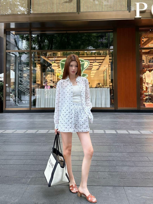Chan 25ss print shirt suit