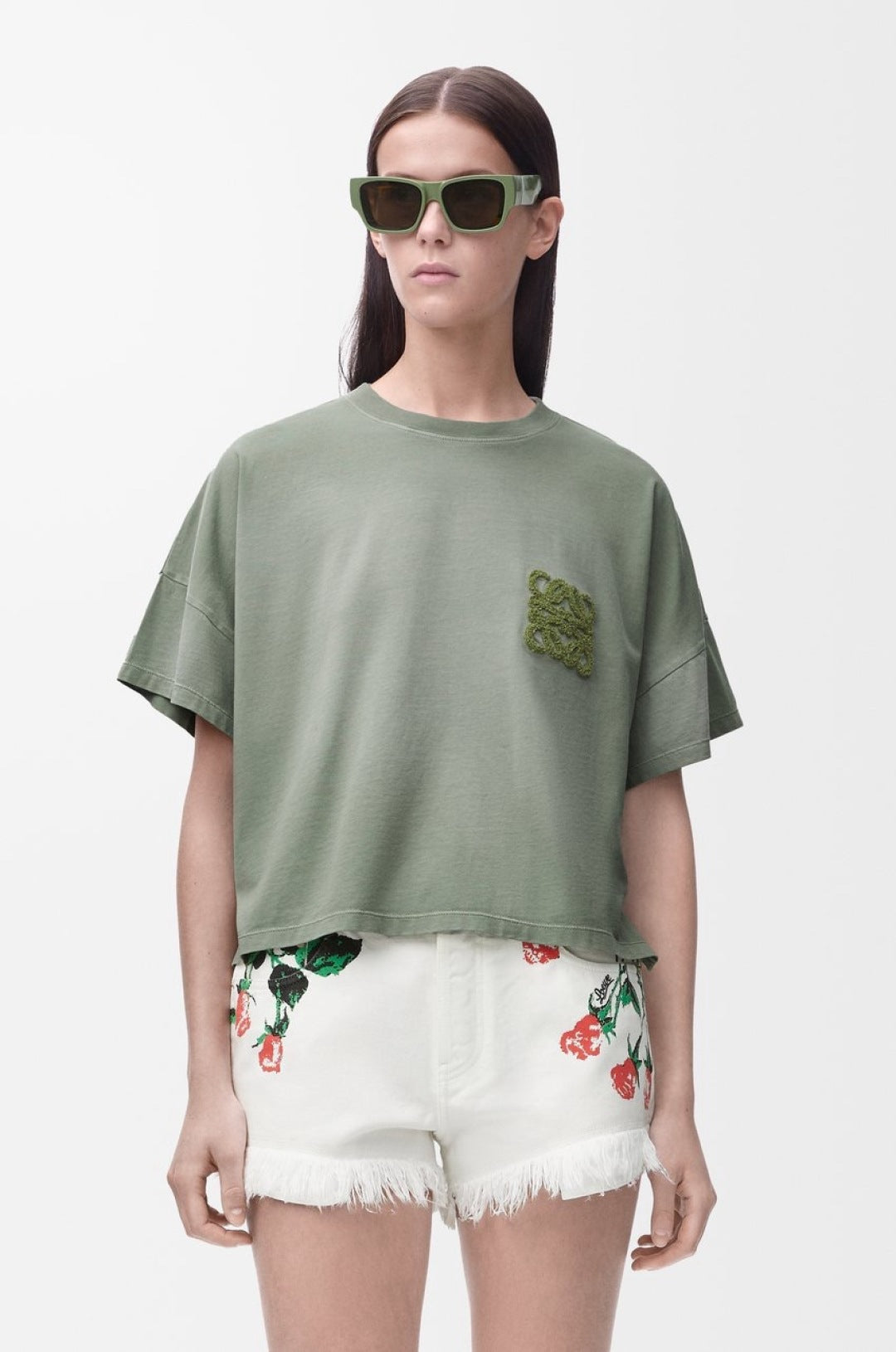 Loe 25ss embroidered t-shirt