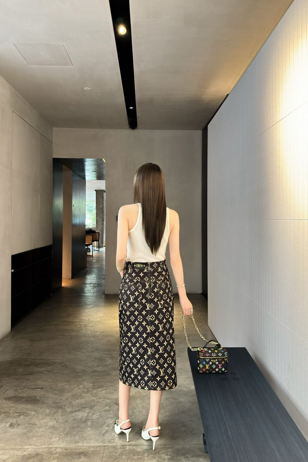 Louis 25ss monogram skirt