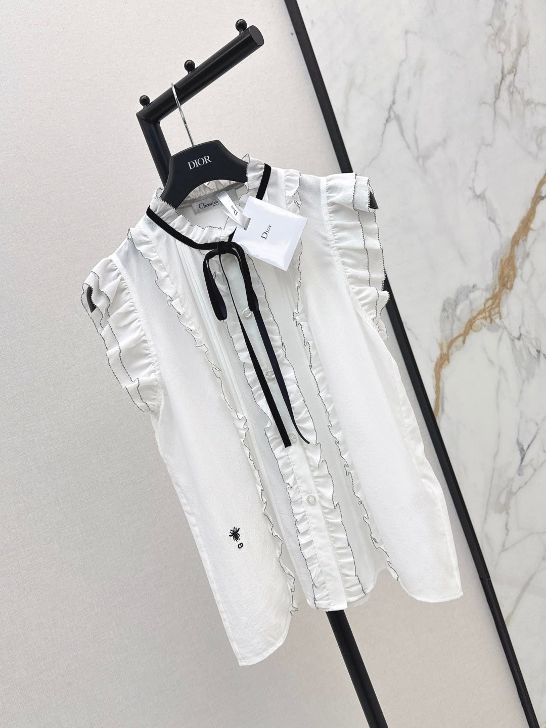 CD 25SS silk sleeveless shirt