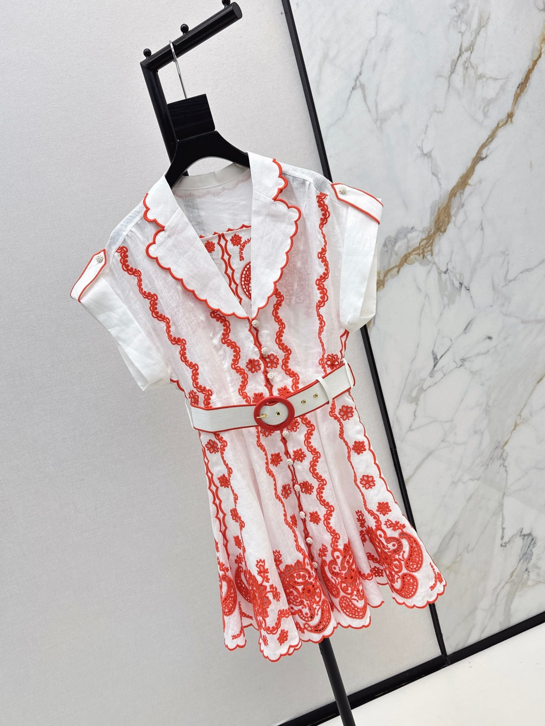 Zimm 25ss embroidered dress