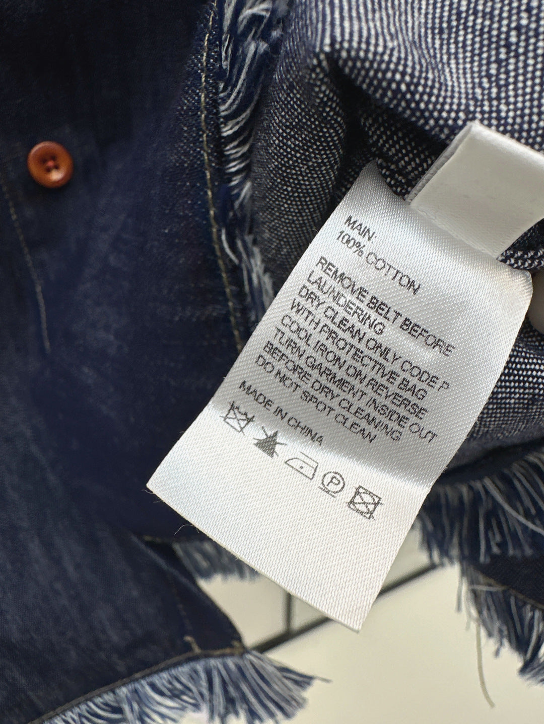 Zimm 25ss denim crop shirt