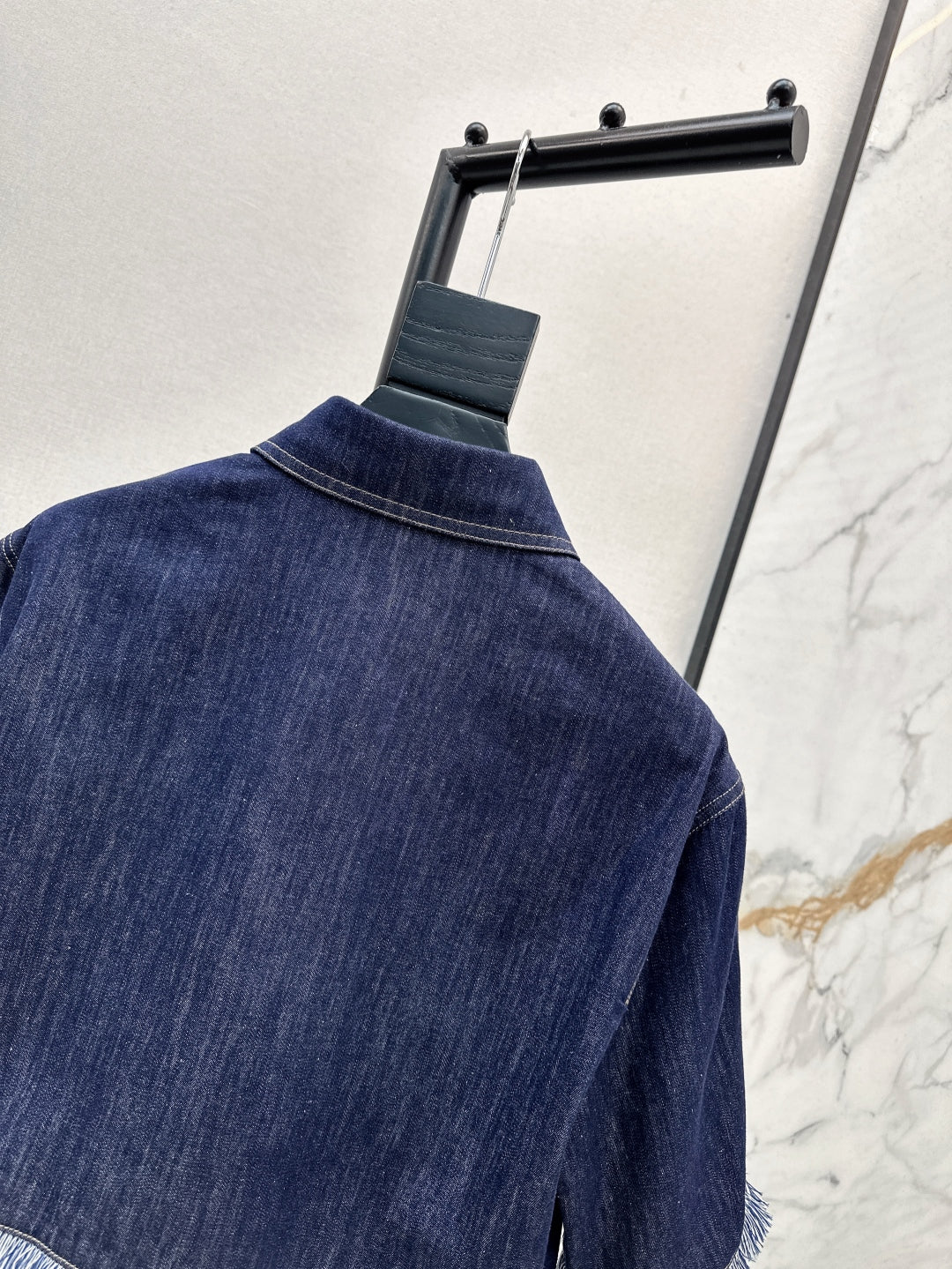 Zimm 25ss denim crop shirt