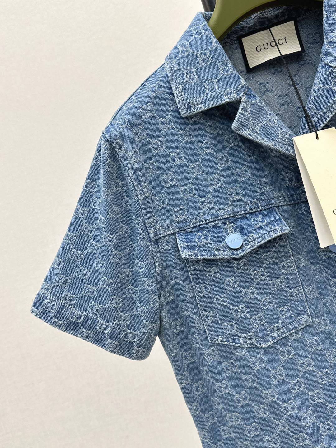 Guc 25ss jacquard denim jumpsuit