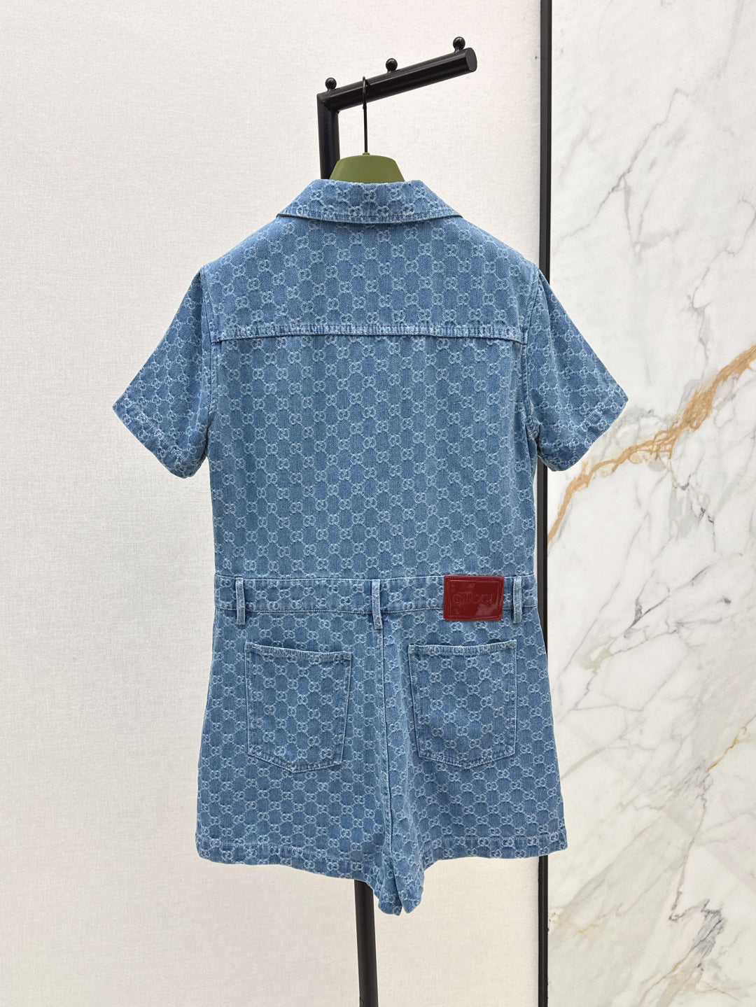 Guc 25ss jacquard denim jumpsuit