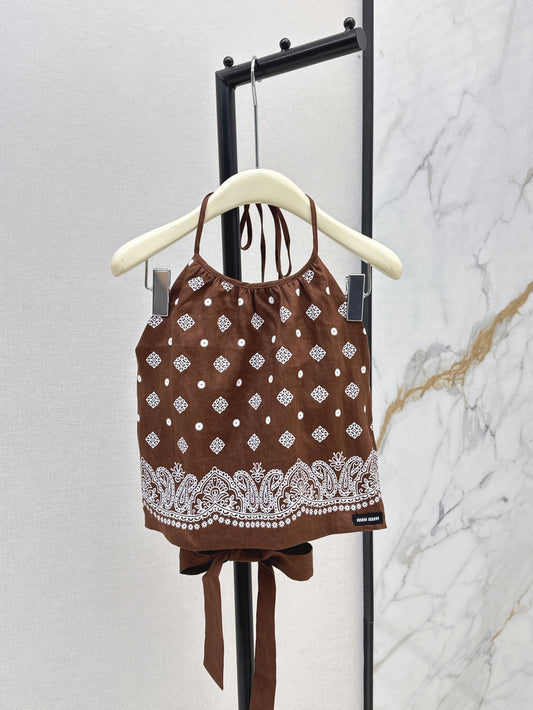 miu 25ss linen camisole