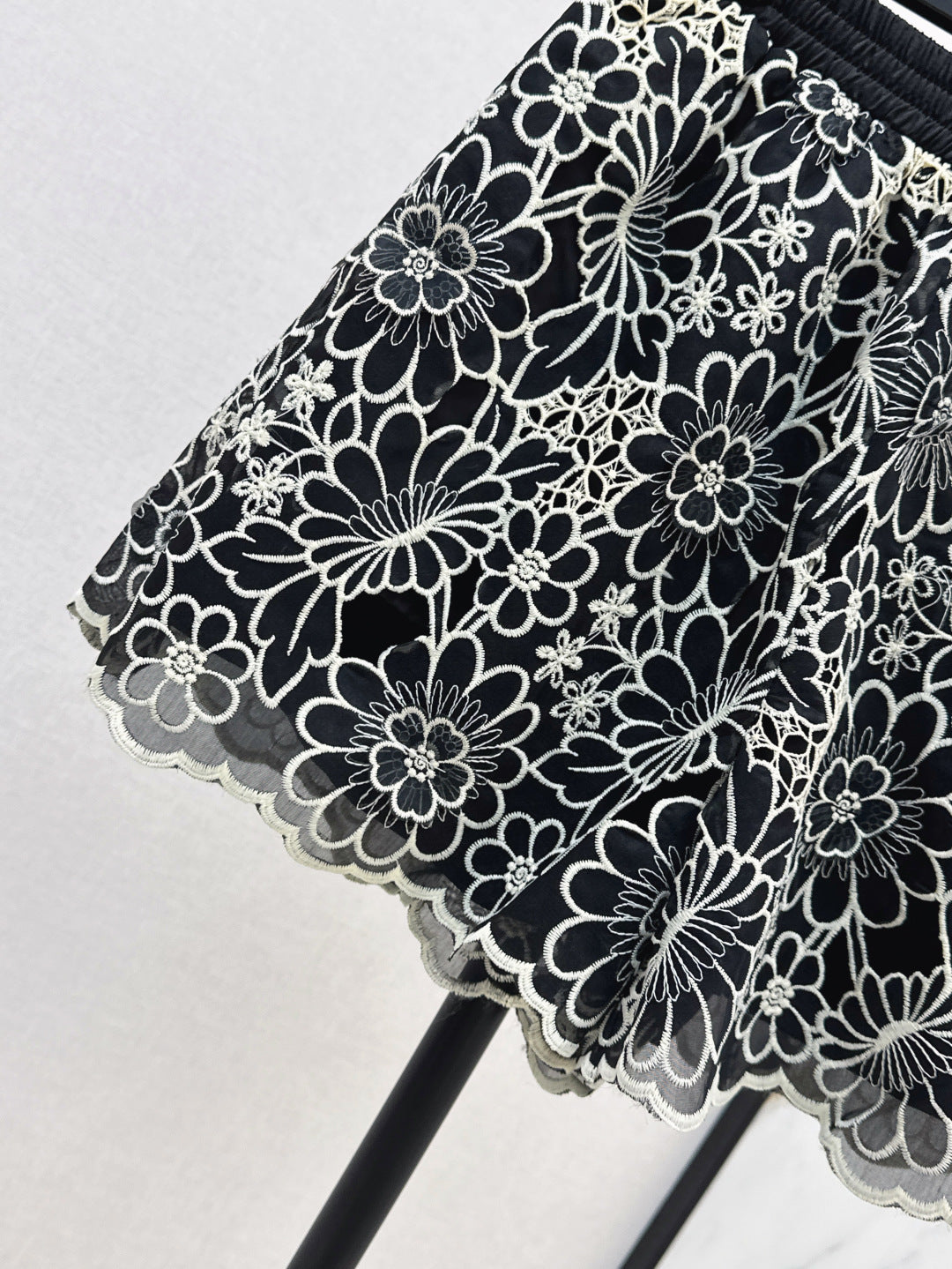 CD 25ss embroidered skirt