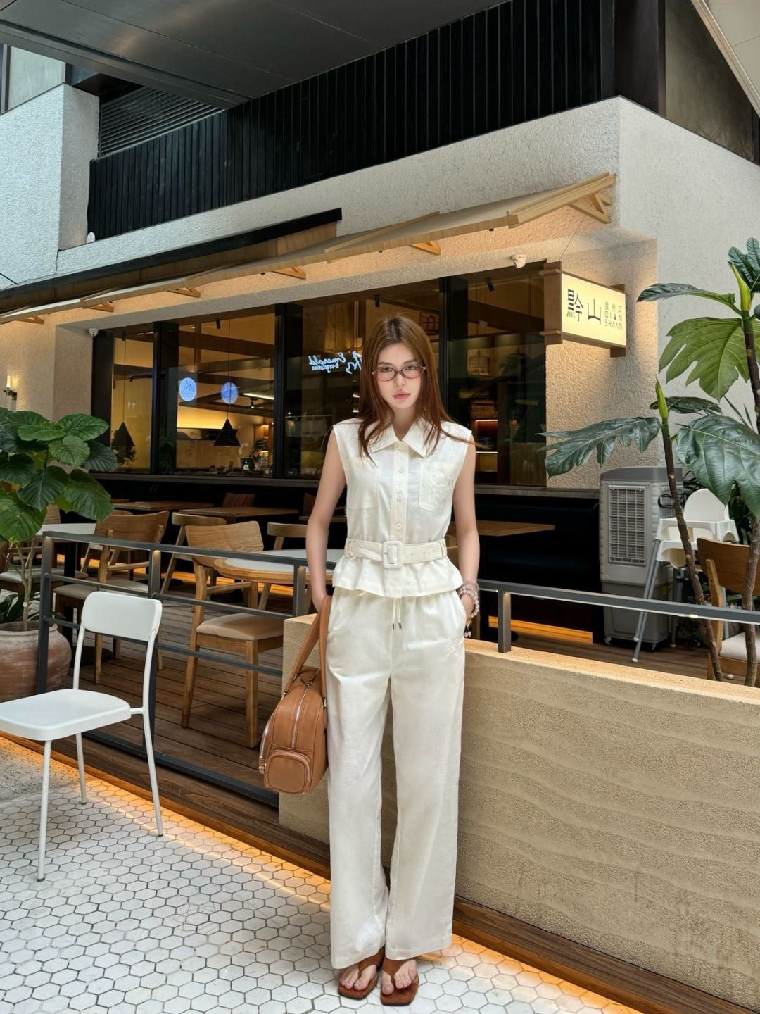 Loe 25ss vest pants set