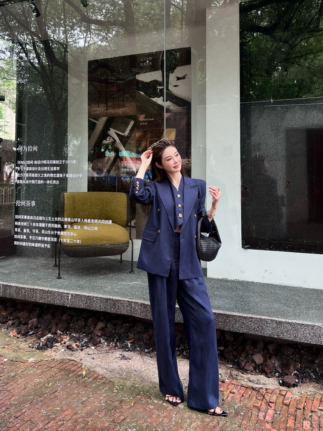Max 25ss Linen blazer