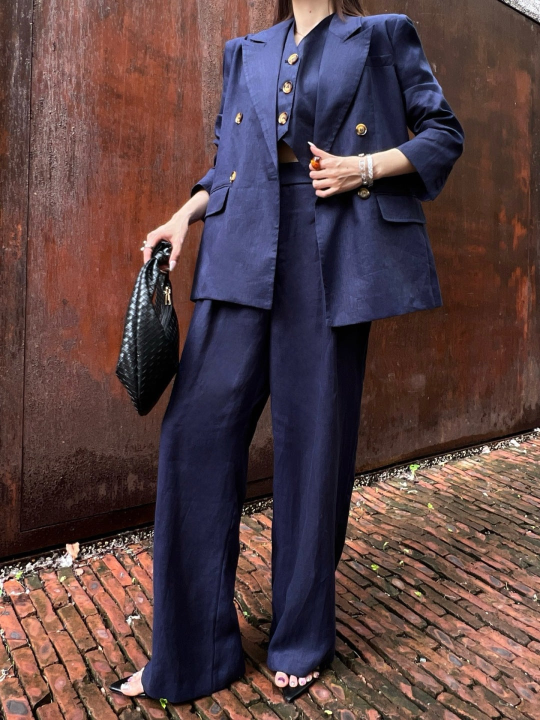 Max 25ss Linen blazer
