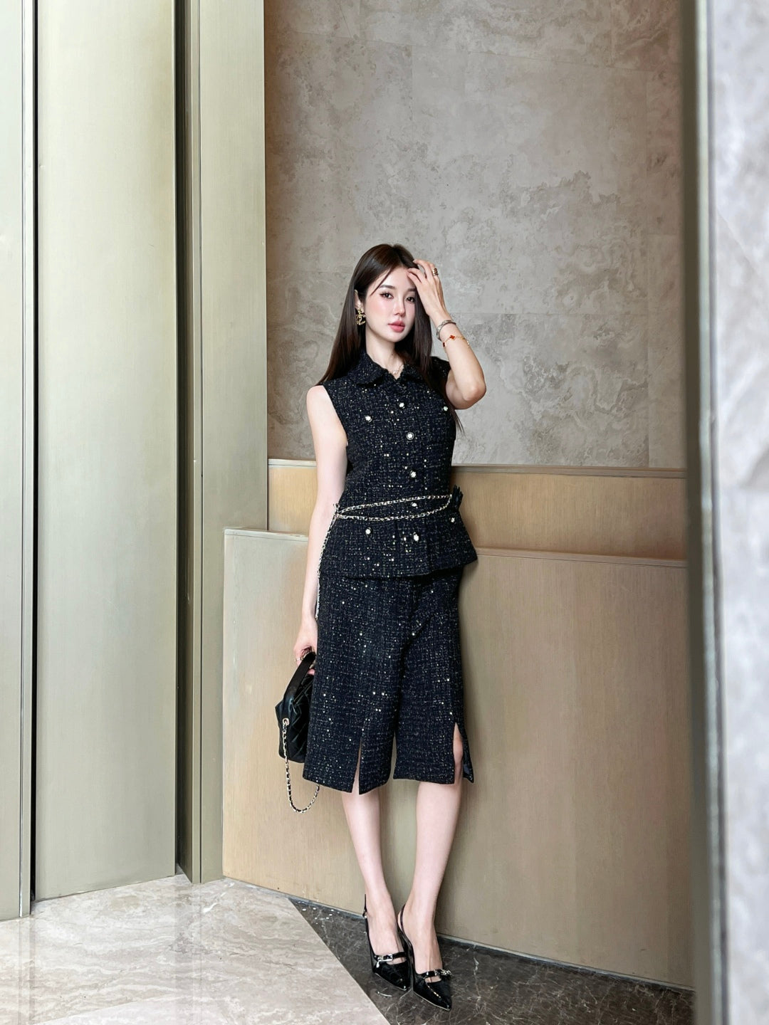 Chan 25ss woven suit