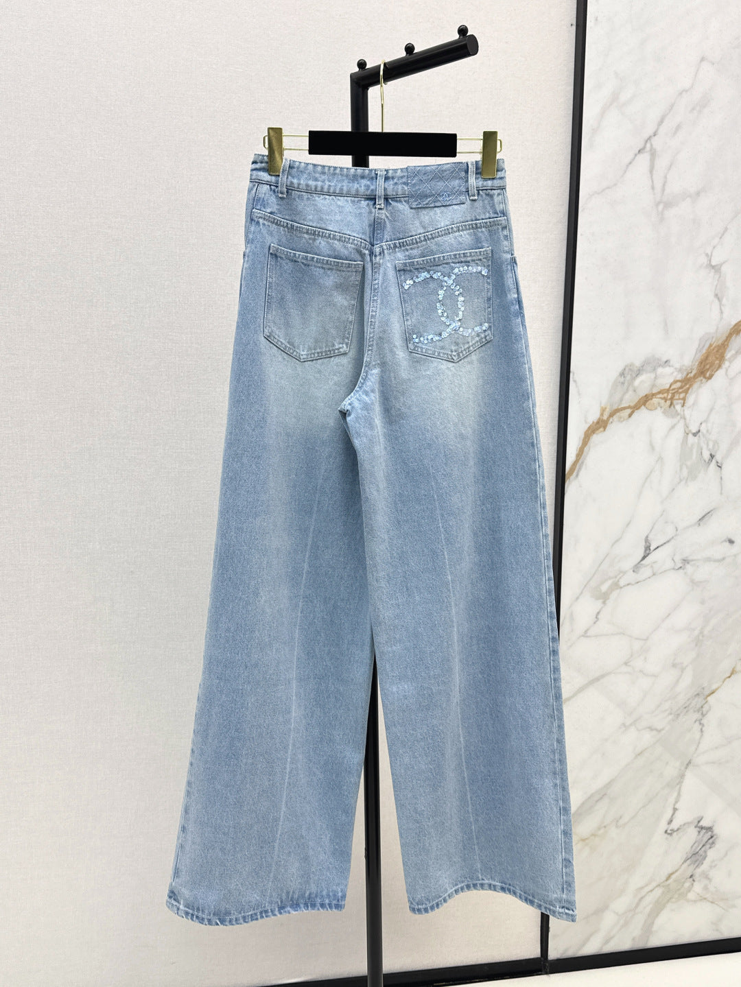 Chan 25ss beaded jeans