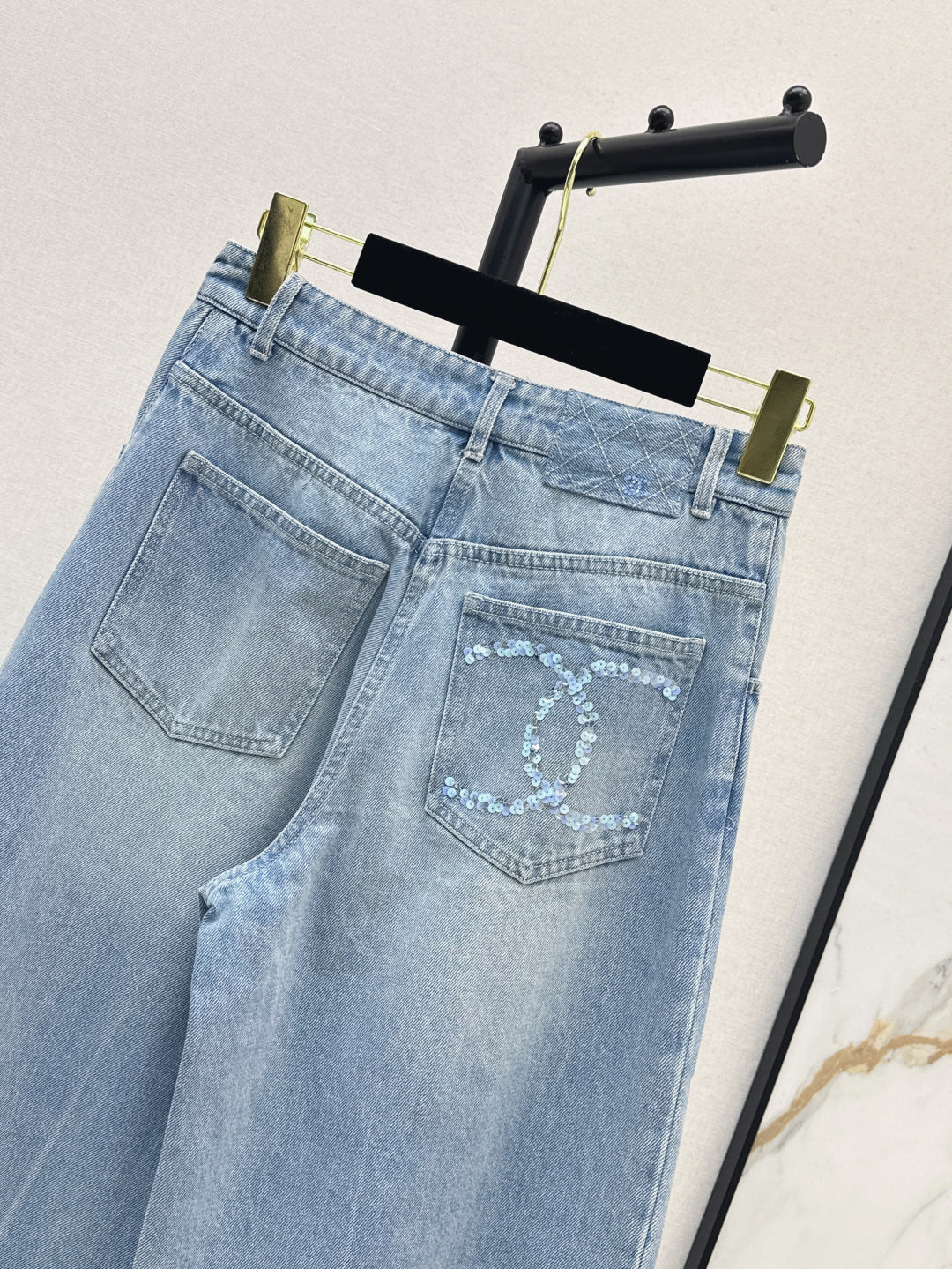 Chan 25ss beaded jeans