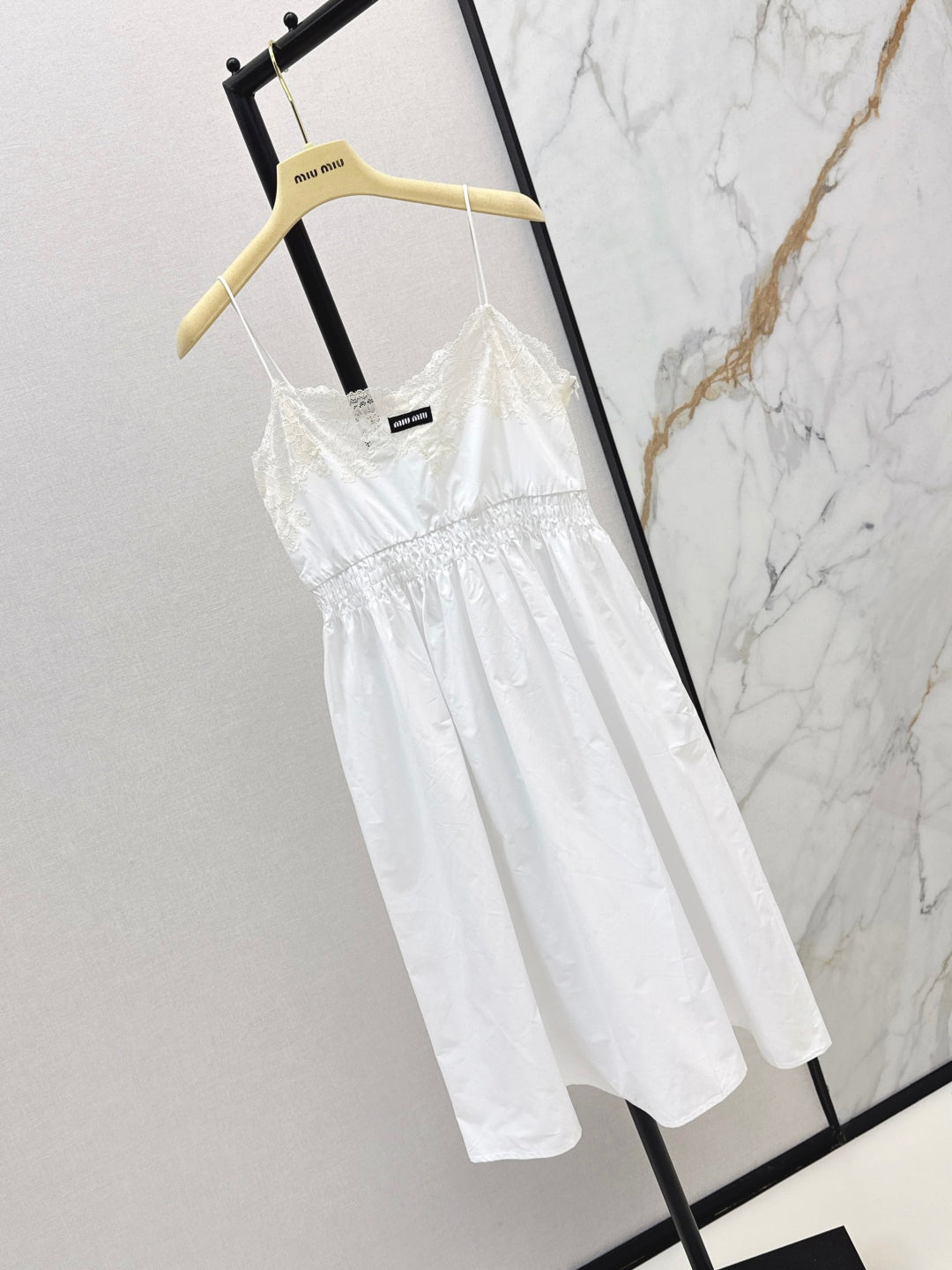 Miu 25ss lace slip dress