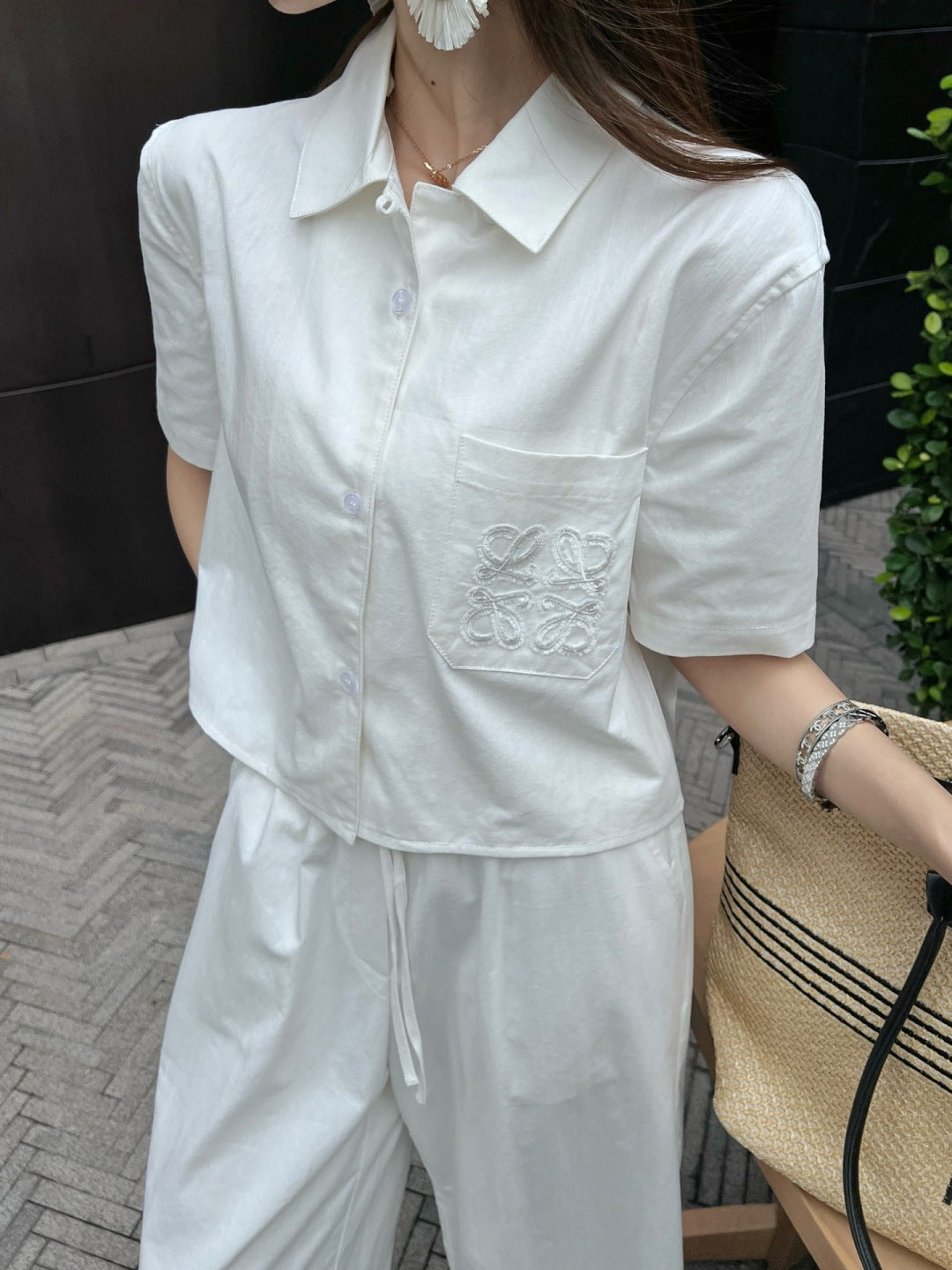 Loew 25ss embroidered shirt