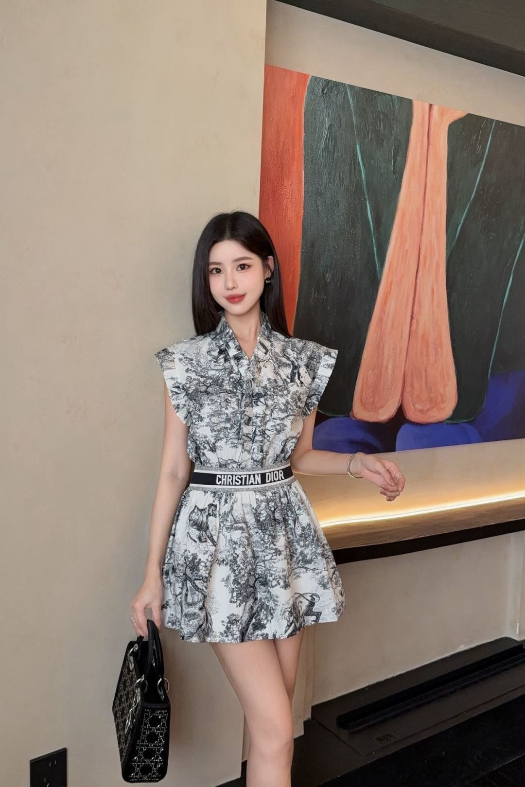 CD 25SS print dress