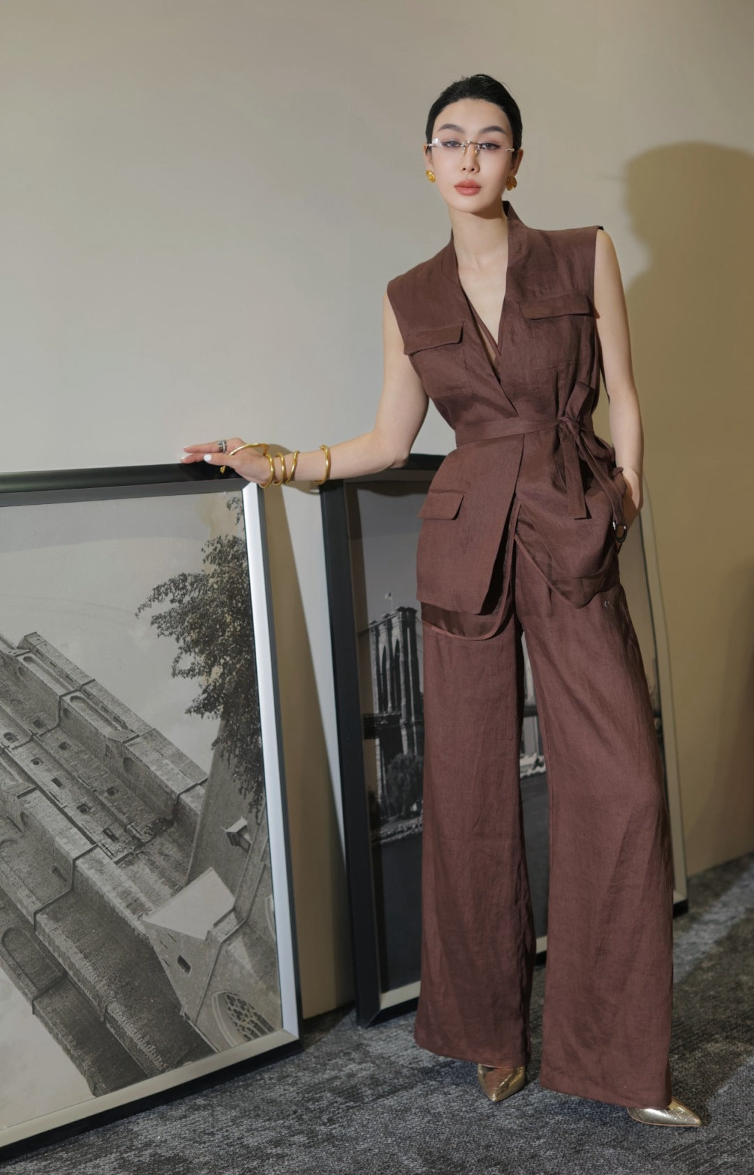 Brun 25ss vest suit