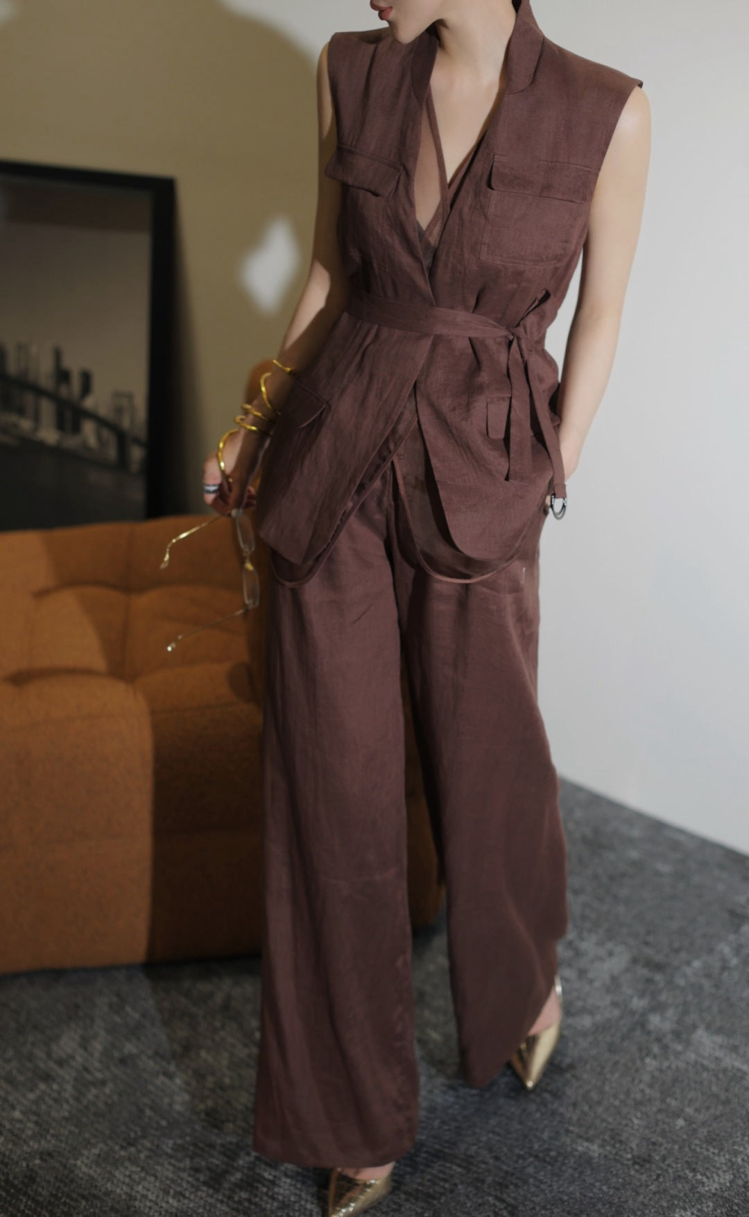 Brun 25ss vest suit