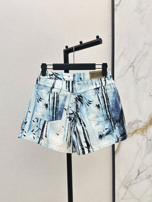 CD 25ss print denim short