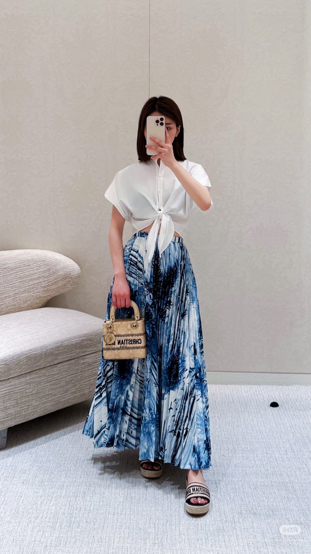 CD 25ss pleated skirt