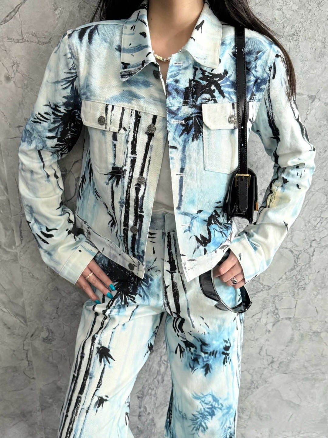 CD 25ss print denim jacket