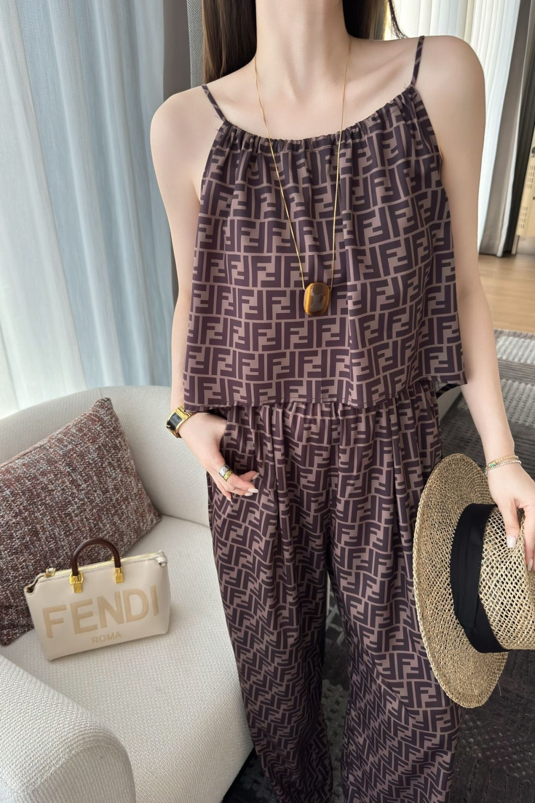 Fen 25ss print suit