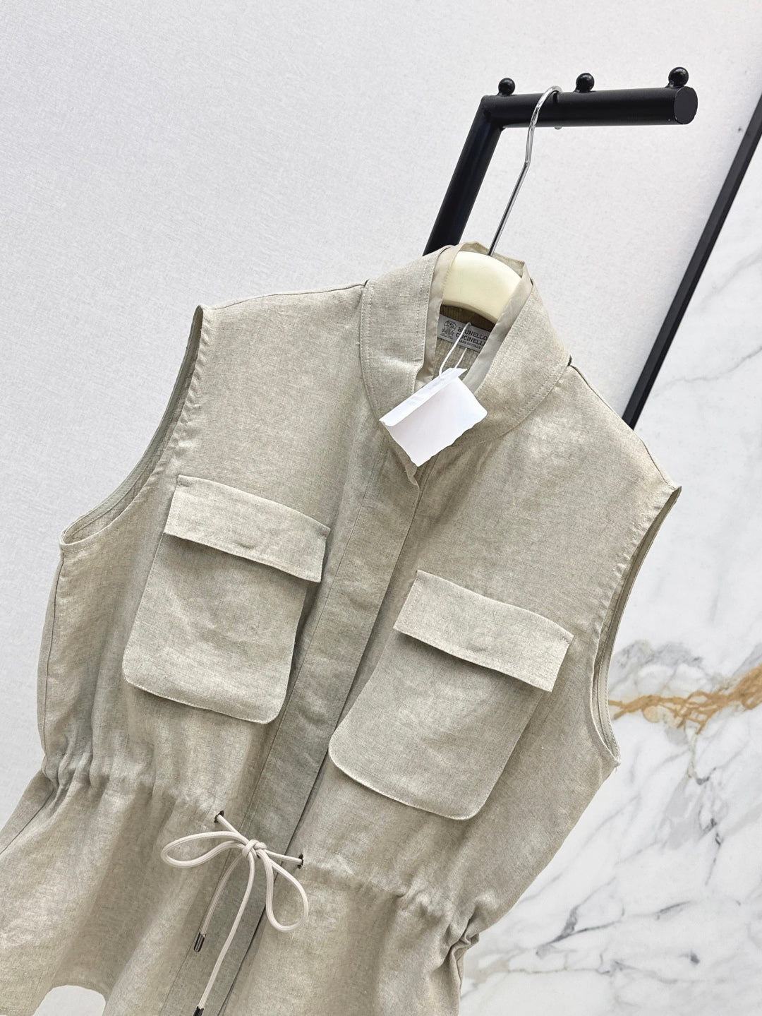 Brun 25ss linen vest