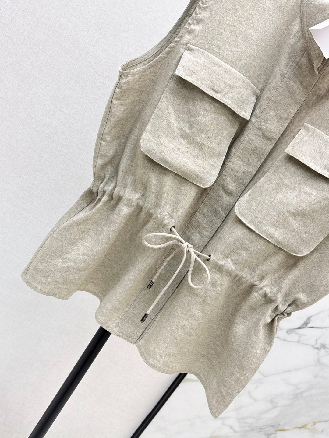 Brun 25ss linen vest