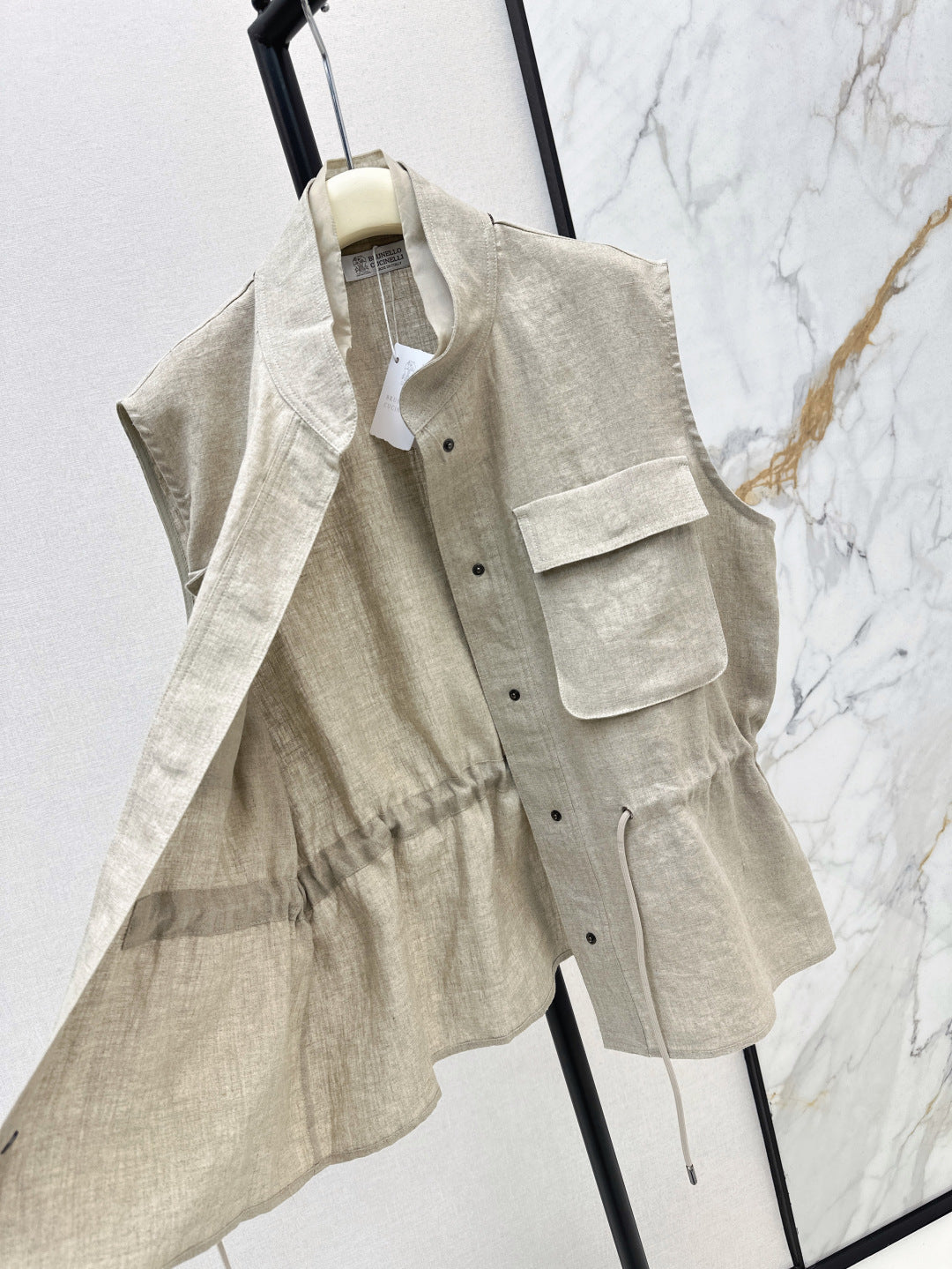 Brun 25ss linen vest