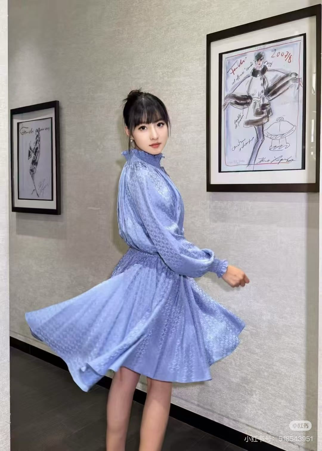 Fend 25ss jacquard dress