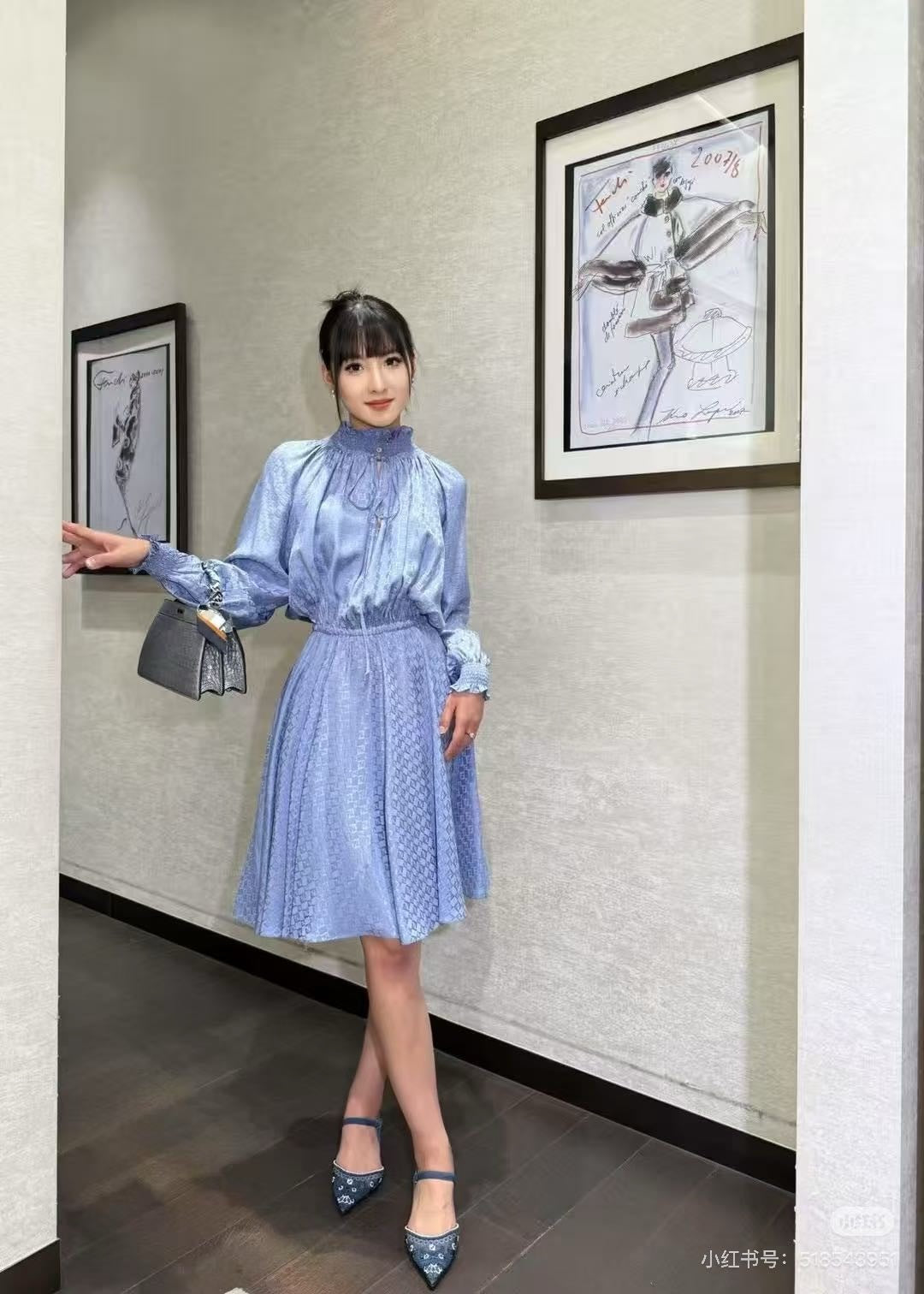 Fend 25ss jacquard dress