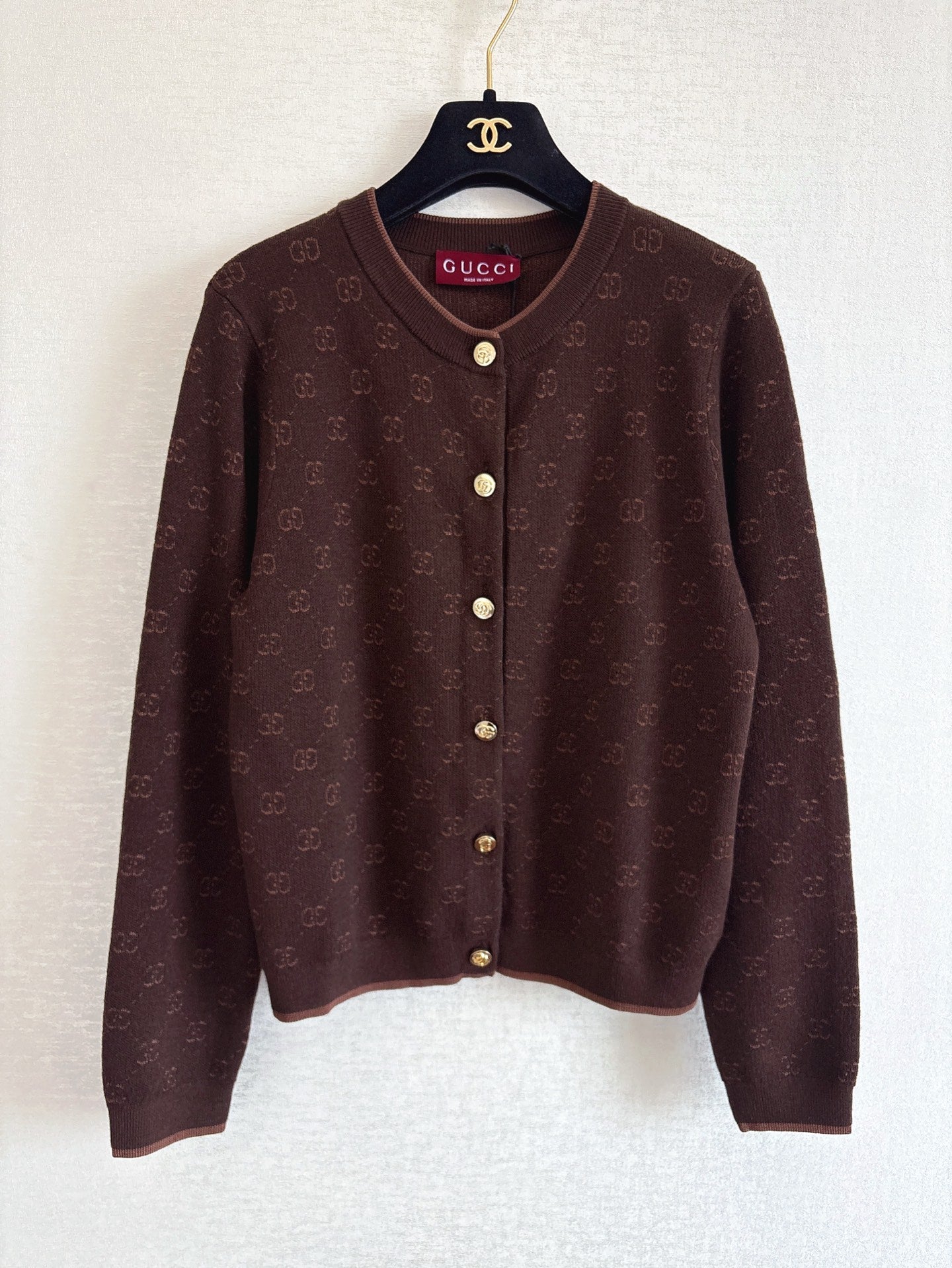Guc 25fw jacquard cardigan