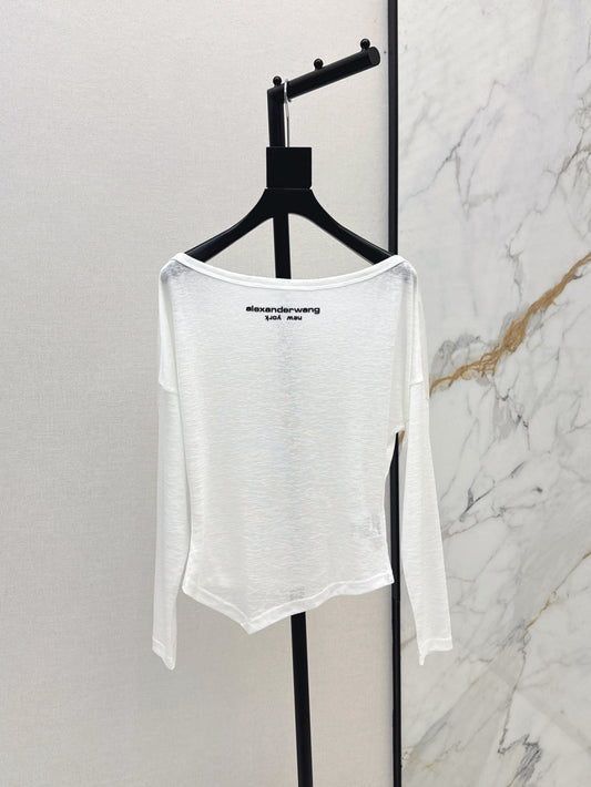 Wang 25ss off-shoulder shirt