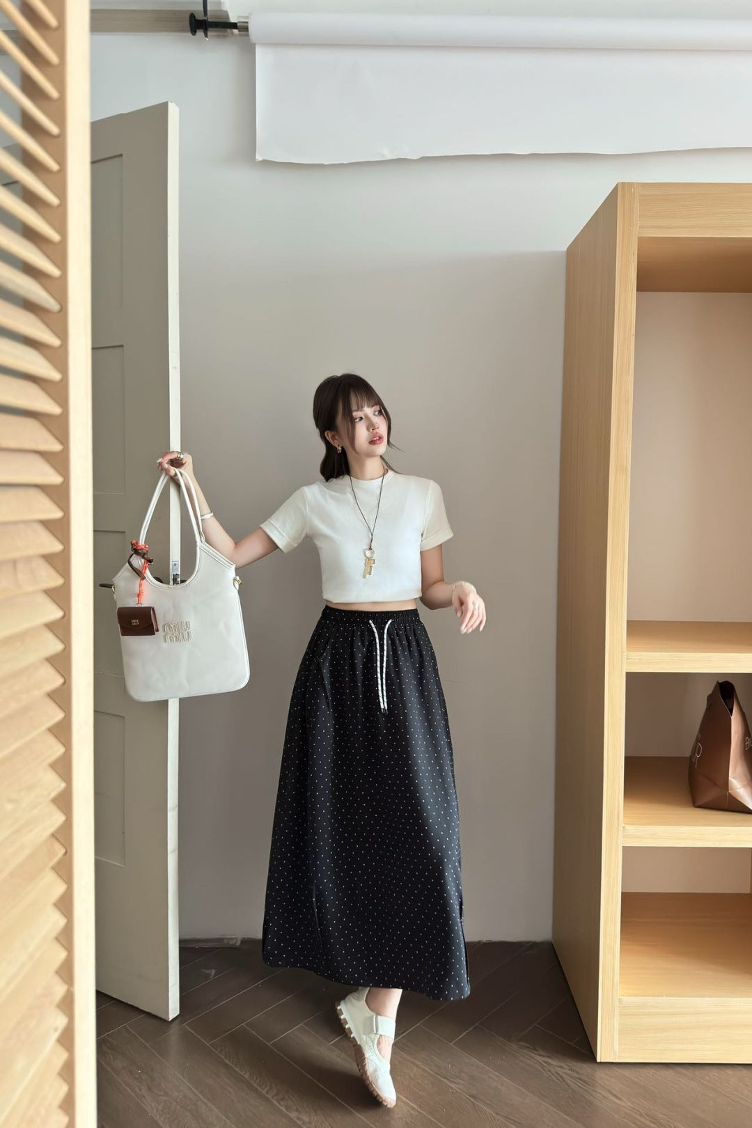 Miu 25ss drawstring skirt