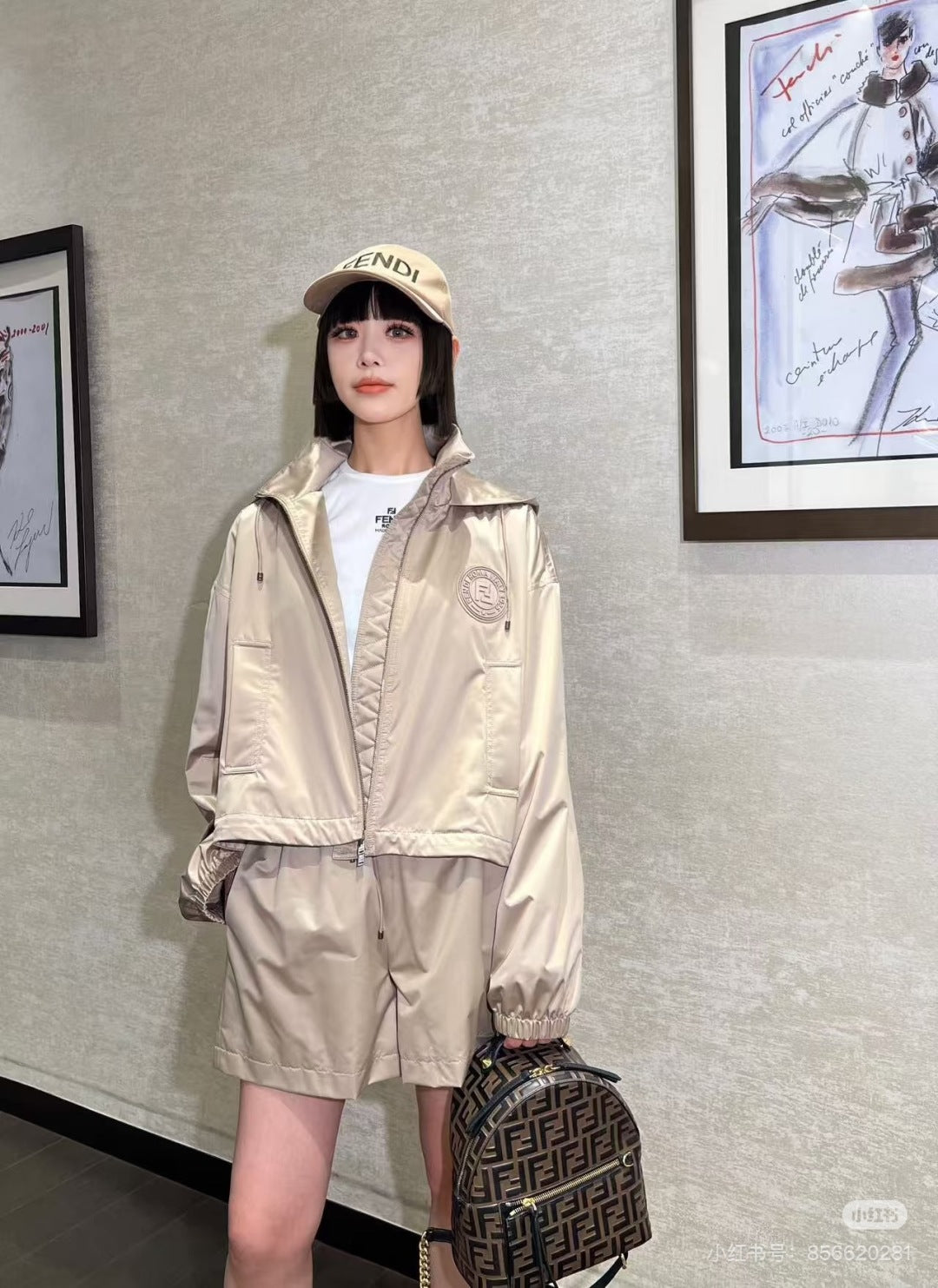 Fend 25ss hooded jacket