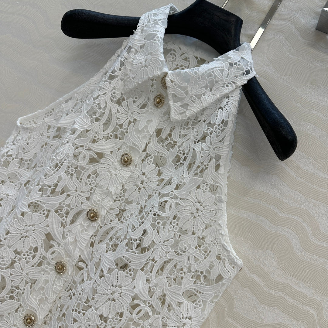 Chan 25ss embroidered vest