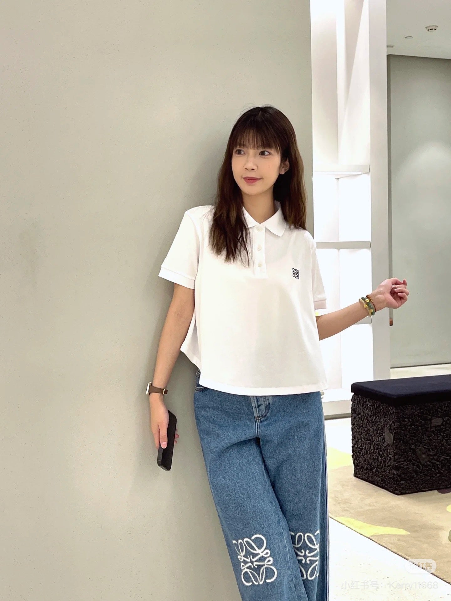 Loe 25ss embroidered polo