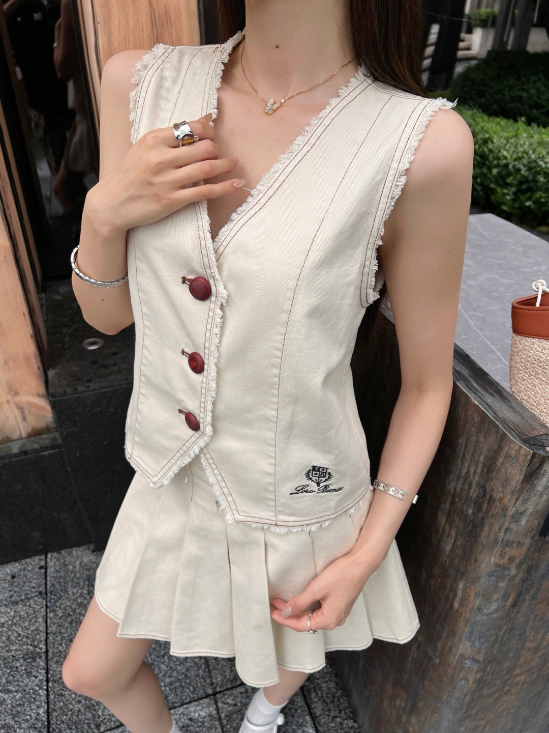 Loro 25ss denim suit