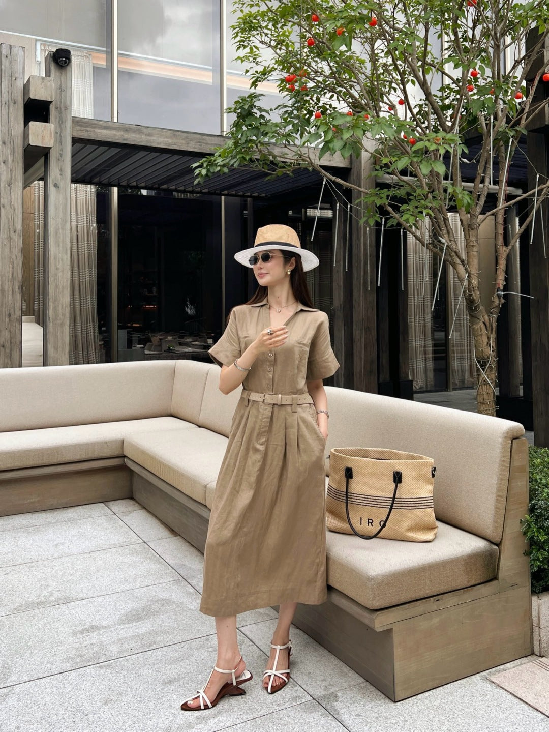 Loro 25ss linen dress